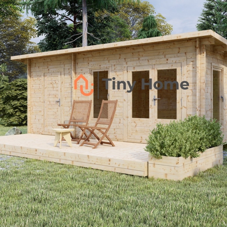 Medinis Sodo Namelis Solo 6x4 M. 24 M² - Tiny Home - Parduodami Nameliai